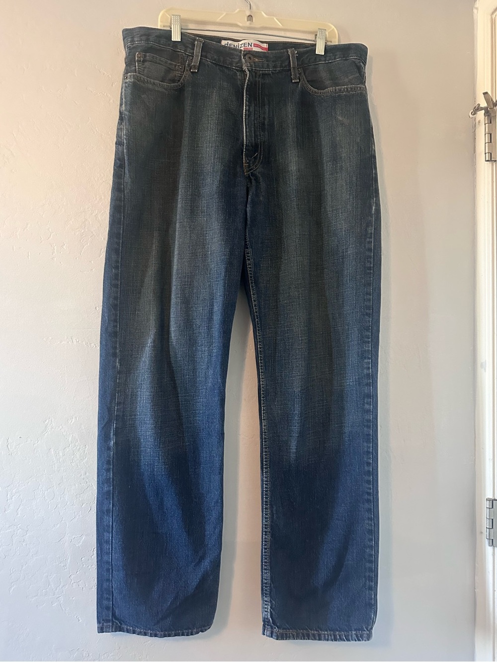 Levi's Denizen Mens Relaxed Fit Blue Jeans Cotton Size 38X34